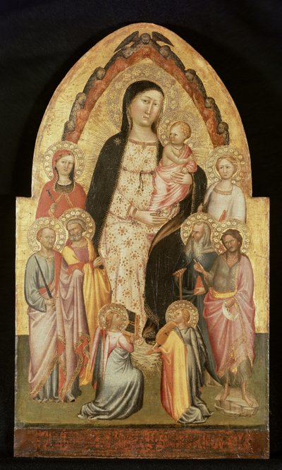 Madonna y Niño en el trono de Master of St. Verdiana